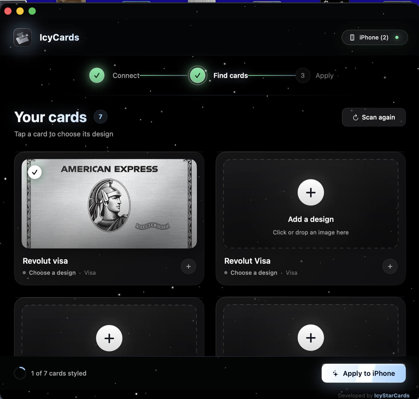IcyCards — Your cards with designs